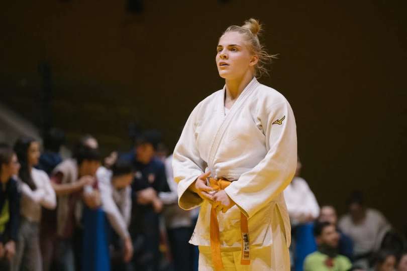 Leila Mazouzi na judo turnirju v Lignanu.