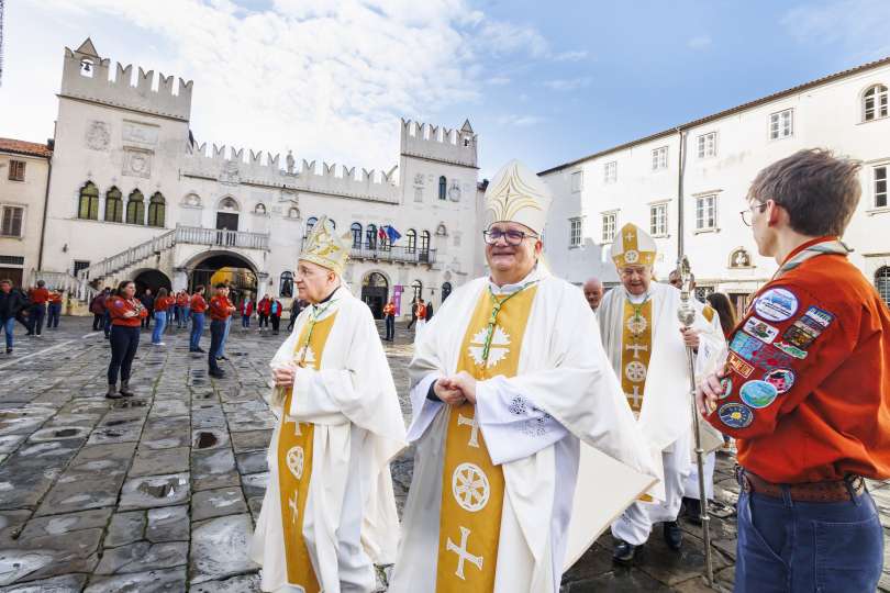 Umestitev Petra Štumpfa za koprskega škofa.