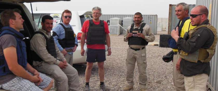 FOTO: Naši možakarji v vročem Iraku