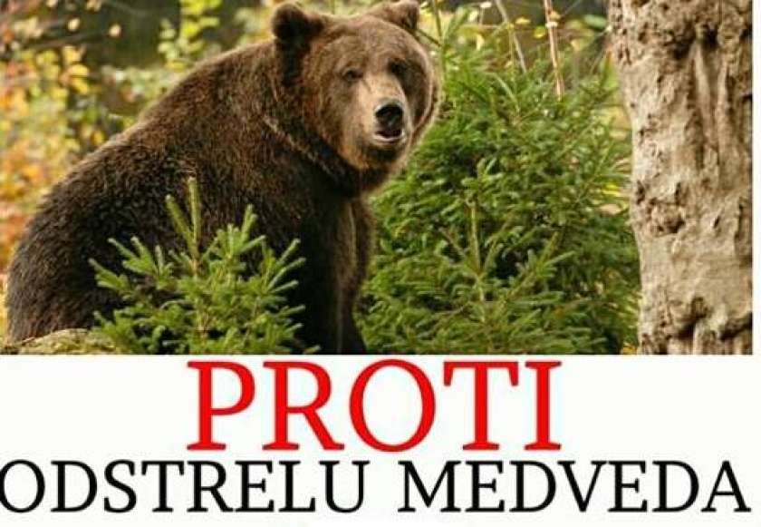 FOTO: Pozivi proti odstrelu medveda