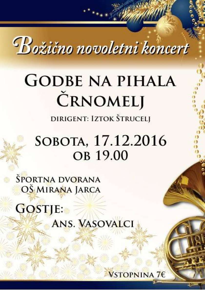Božično-novoletni koncert Godbe na pihala Črnomelj
