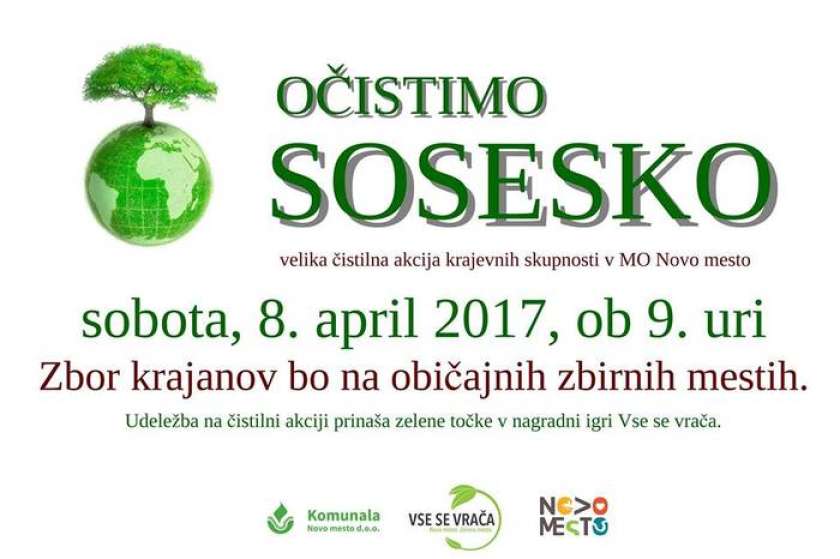 Novo mesto: Očistimo sosesko