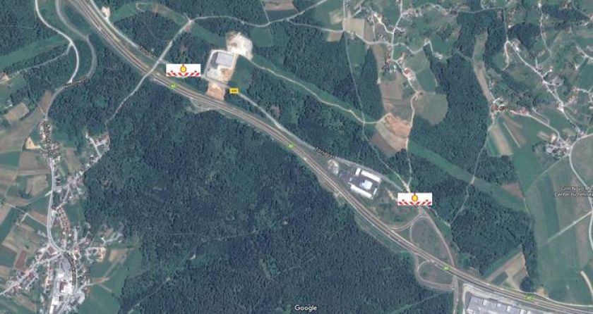 Gospodarska cona Na Brezovici in prometne zapore