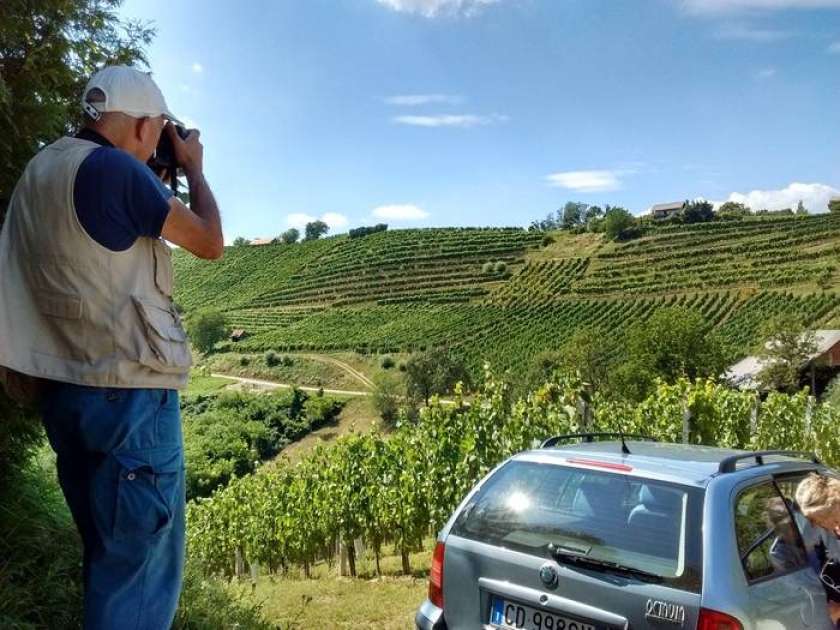 FOTO: Italijanska novinarja po 20 letih ponovno v Brežicah