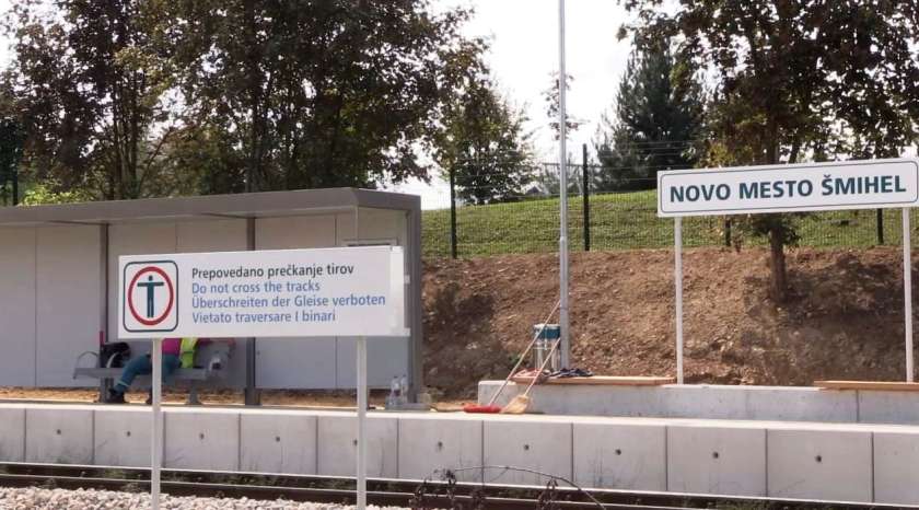 VIDEO&FOTO: Novo novomeško železniško postajališče še ni dokončano