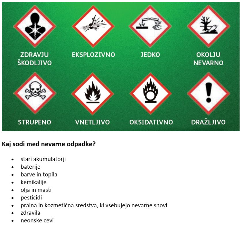 Komunala Novo mesto zbira nevarne odpadke iz gospodinjstev