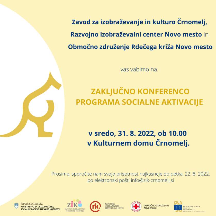 Zaključna konferenca projekta Socialne aktivacije