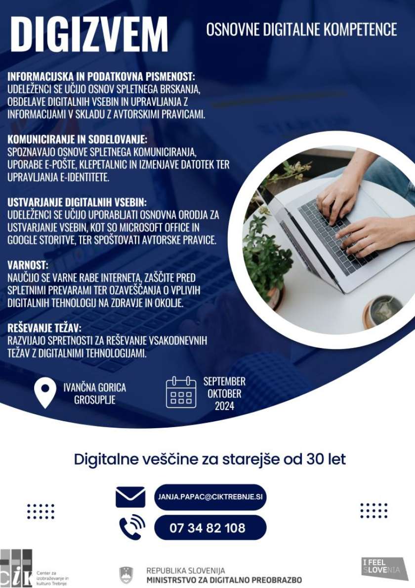 Tečaji digitalnih veščin za starejše od 30 let