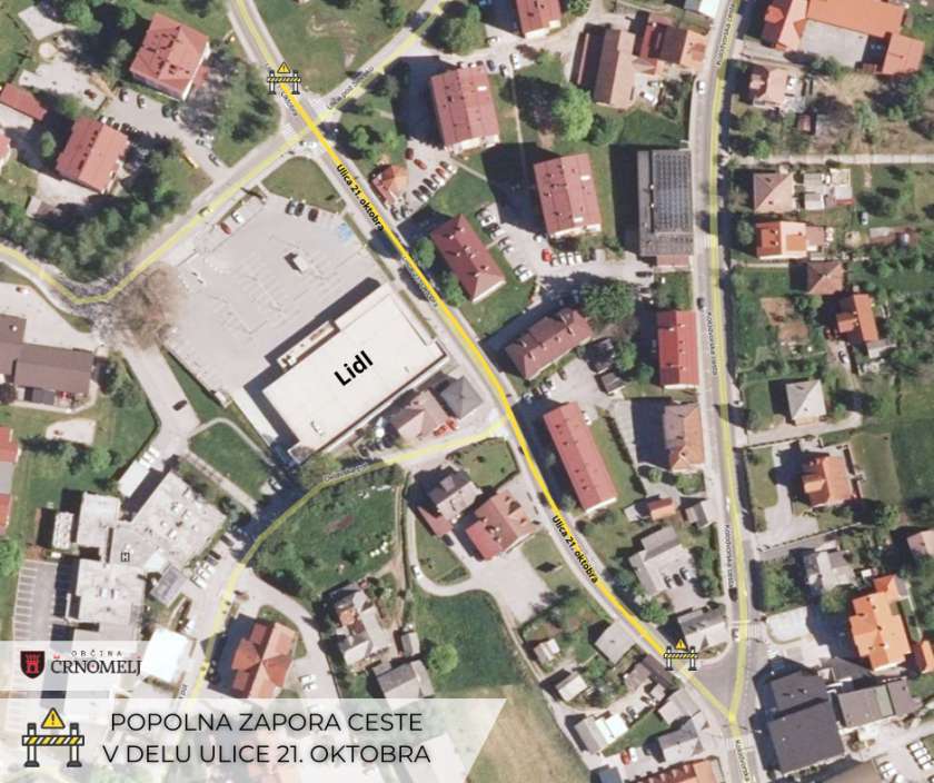 Ulico 21. oktobra bodo zaprli