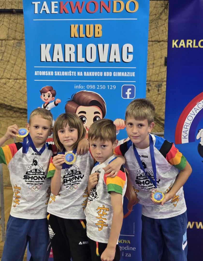 4 zlate medalje za taekwondoiste v Karlovcu