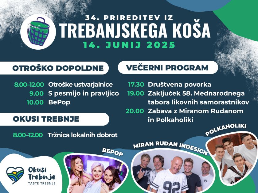 34. Trebanjski koš – praznik okusov, umetnosti in zabave