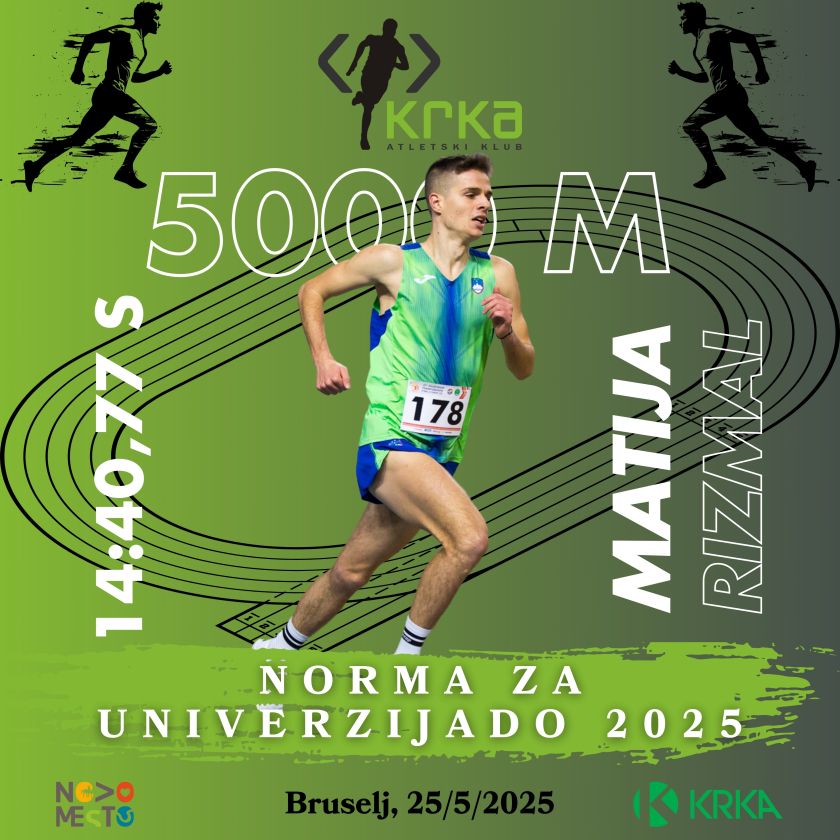 Mitja Rizmal z izpolnjeno normo za Univerzijado 2025