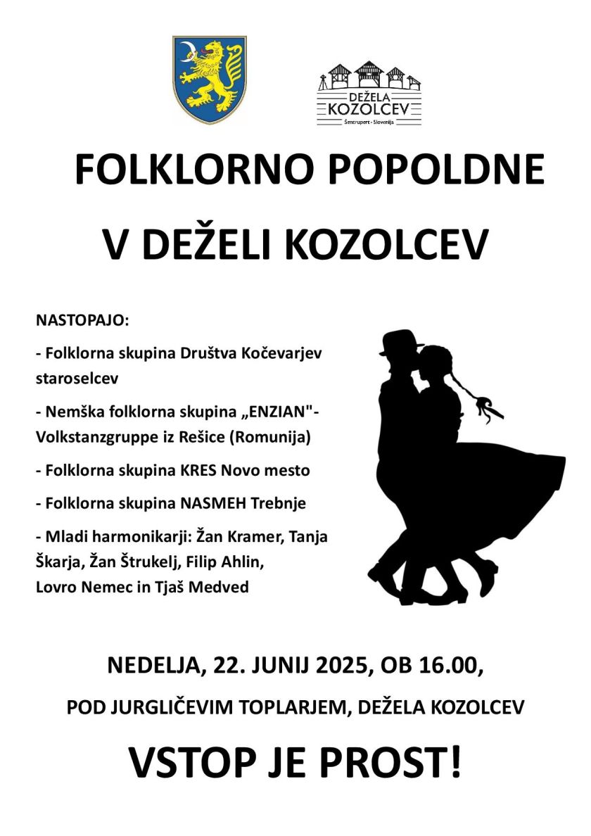 Folklorno popoldne v Deželi kozolcev