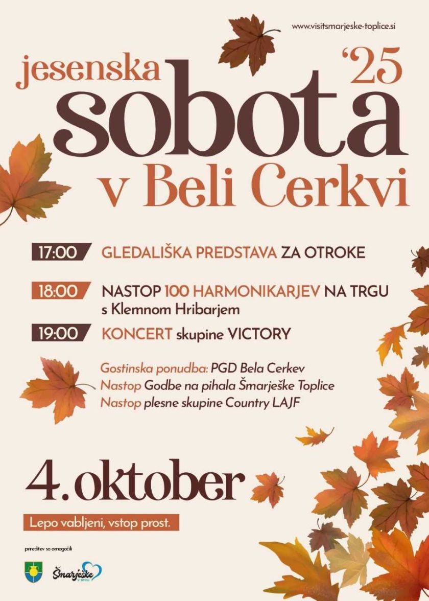 Jesenska sobota v Beli Cerkvi bo znova povezala glasbo, smeh in druženje