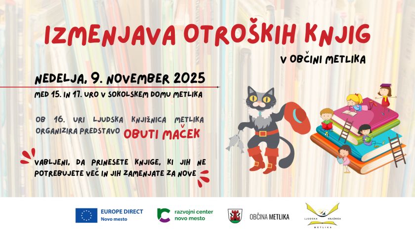 Izmenjava otroških knjig v Metliki