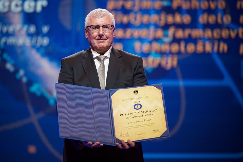 Puhova nagrada za življenjsko delo prof. dr. Francu Vrečerju