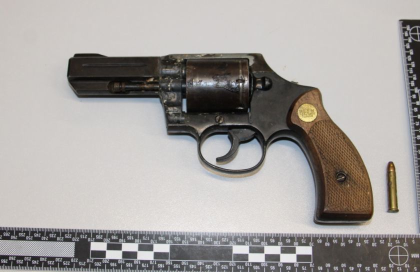 Trebanjski policisti med hišno preiskavo našli in zasegli revolver