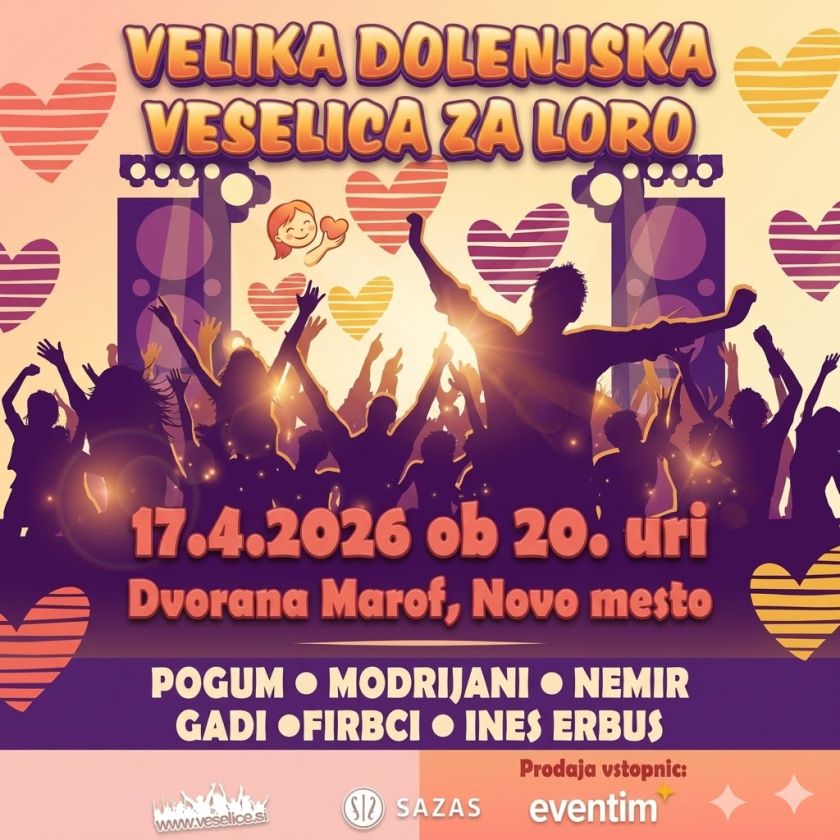 Velika dolenjska veselica za Loro – večer glasbe, srčnosti in upanja