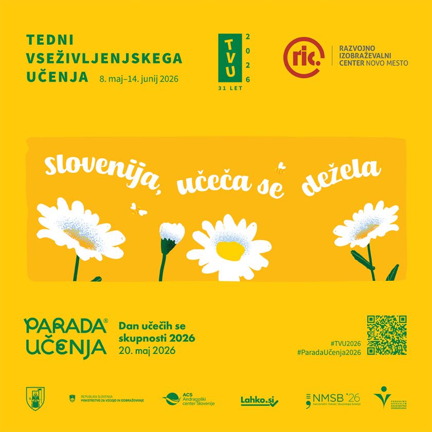 31. Tedni vseživljenjskega učenja (8. maj – 14. junij)