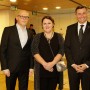 Programski direktor Liffa Simon Popek, direktorica Cankarjevega doma Uršula Cetinski in predsednik države Borut Pahor