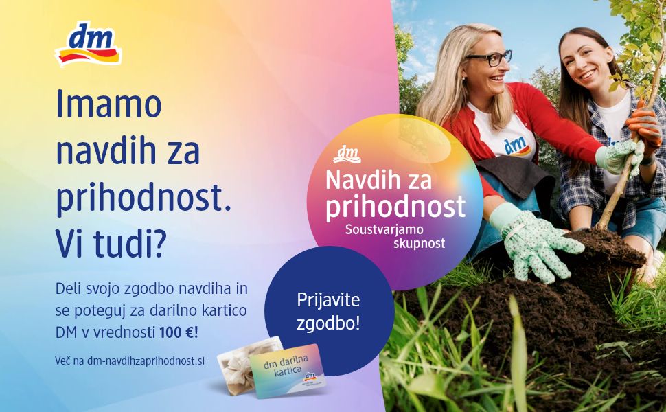 Z iniciativo NAVDIH ZA PRIHODNOST dm nagrajuje dobra dejanja