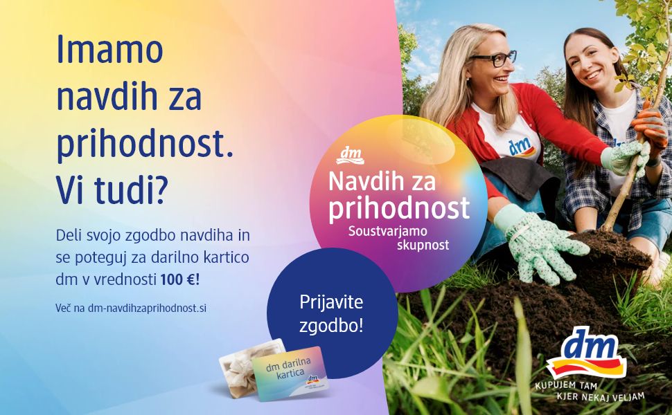Z iniciativo NAVDIH ZA PRIHODNOST dm nagrajuje dobra dejanja