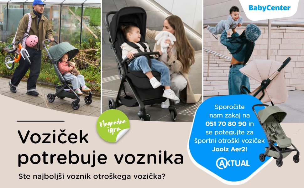 Baby Center podarja športni voziček!