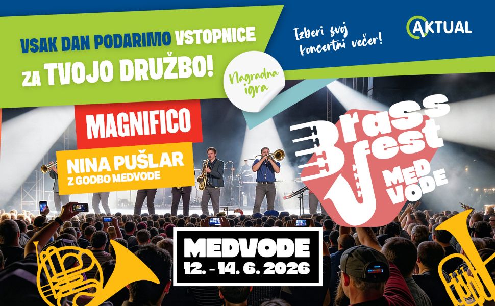 Vsak dan podarjamo vstopnice za koncert Nine Pušlar in Magnifica na BrassFestu Medvode!