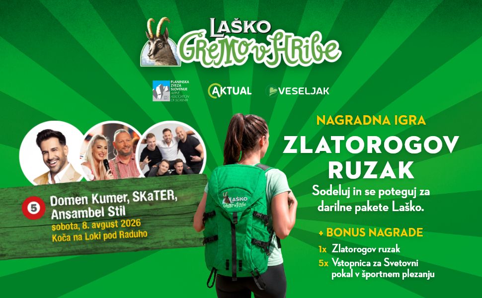 Zlatorogov ruzak je spet poln nagrad, ki čakajo na vas