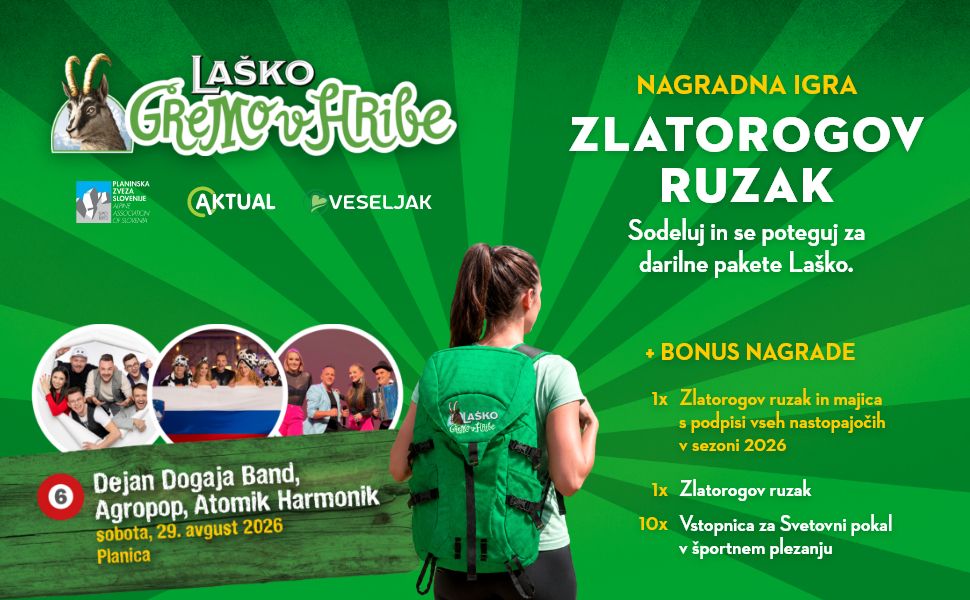 Pozor, še zadnja priložnost za nagrade iz Zlatorogovega ruzaka