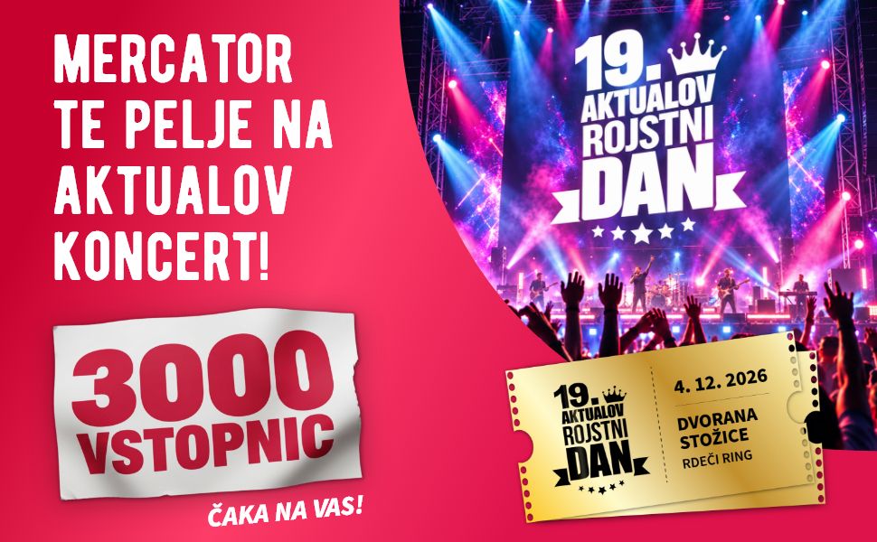 Mercator podarja 3000 vstopnic za Aktualca!