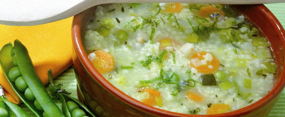 Kašnata juha z zelenjavo